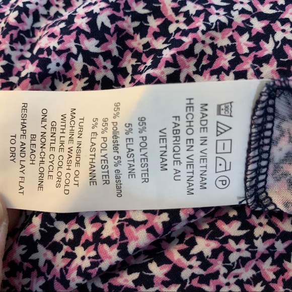 Michael Michael Kors Navy Floral Jumpsuit Size Medium NWT - Picture 5 of 9